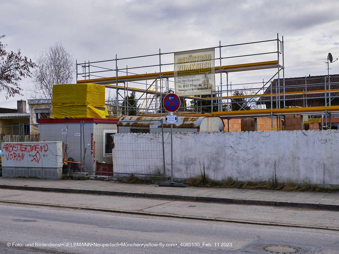 11.02.2023 - Baustelle Niederalmstraße 16 in Neuperlach